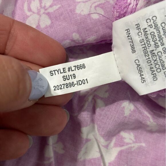 J.Crew Womens 22 Lavender Fawn Floral Cap Sleeve F - Picture 12 of 12